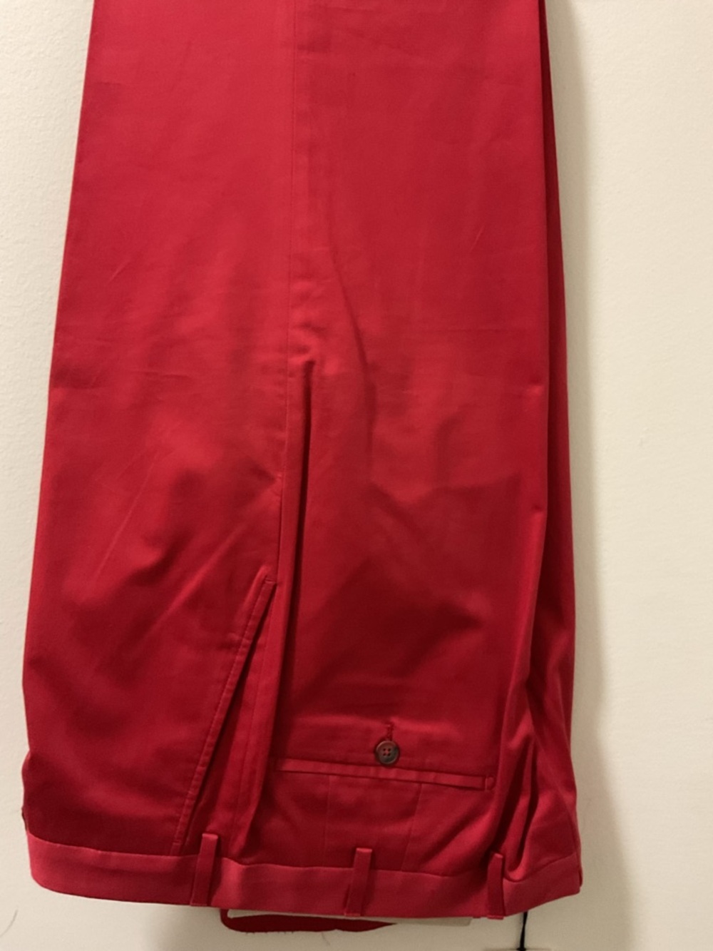 NWT Domenico Vacca Men's Red Dress Pants - Classic Tailored Fit. Size IT 54.